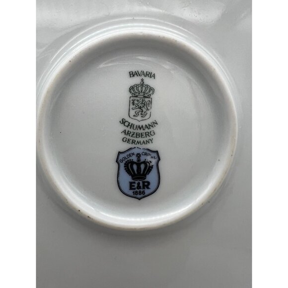 Schumann Arzberg Bavaria Songbird Chop Plate 11.75" Gold Rim, Golden Crown E&R - Picture 4 of 6